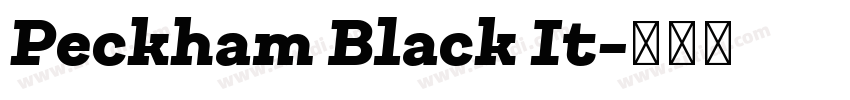 Peckham Black It字体转换